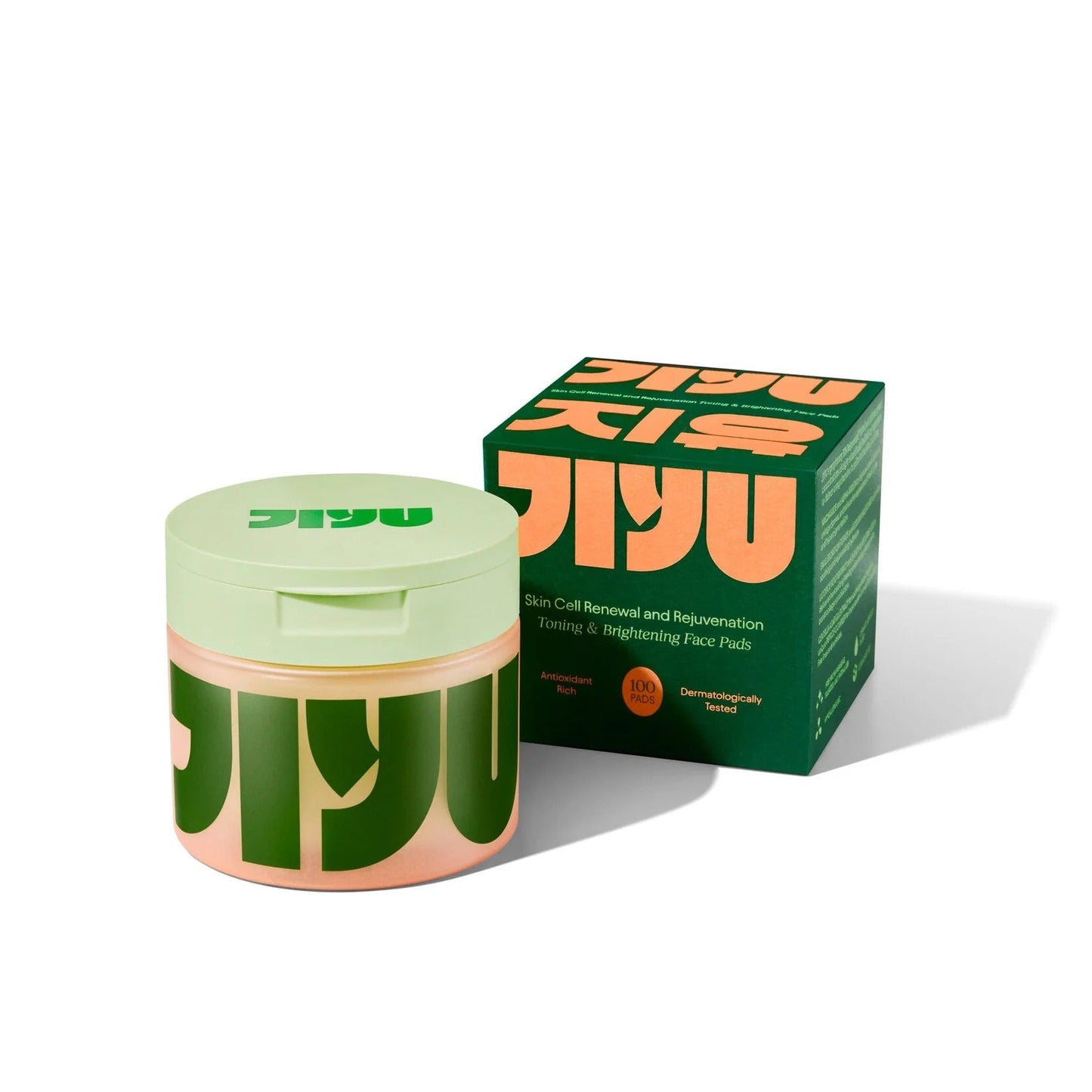 JIYU Toner Pads - Korean Skincare for Dark Spots, Wrinkles & Dull Skin - Hydrating Facial Treatment with Snail Mucin, Niacinamide, Peptides & Centella - 100 Count